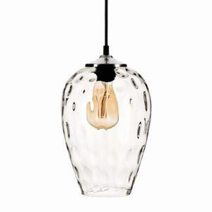 Svítidlo Euluna transparentní/černá/stříbrná sklo/kov