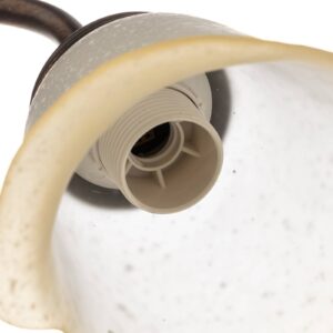 Svítidlo Euluna bronzová starožitnost/smetanová bílá železo/sklo