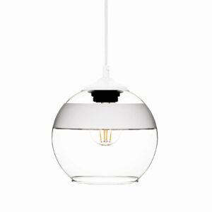 Svítidlo Euluna průhledná/bílá sklo/kov