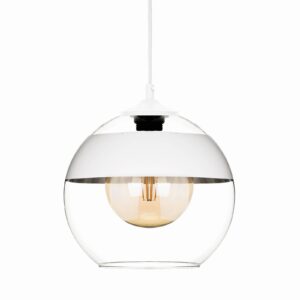 Svítidlo Euluna průhledná/bílá sklo/kov