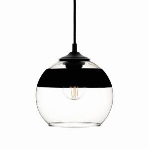 Svítidlo Euluna transparentní/černý sklo/kov