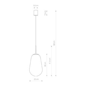Svítidlo Euluna mosaz/transparentní/černá sklo/ocel