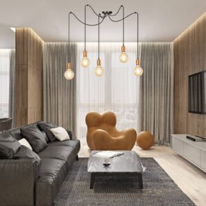 Svítidlo Euluna černá/měď ocel