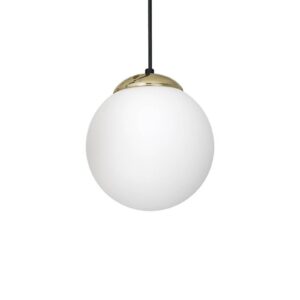 Svítidlo Euluna opál/černá/zlatá sklo/ocel