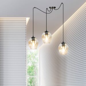 Svítidlo Euluna jantar kov/sklo