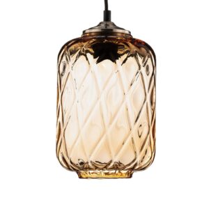 Svítidlo Euluna světle hnědá-transparentní/černá/stříbrná sklo/kov