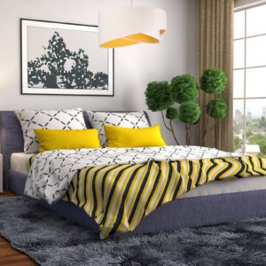 Svítidlo Euluna bílá/černá velur/plast