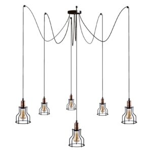 Svítidlo Euluna černý/měď ocel