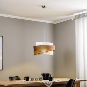 Svítidlo Euluna hnědá/béžová textilie/PVC