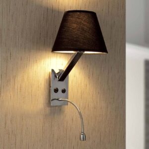 Svítidlo FARO BARCELONA stříbrná textil/kov