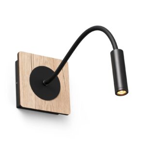 Svítidlo FARO BARCELONA černé kov/dřevo