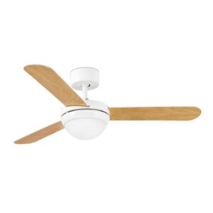 Svítidlo FARO BARCELONA bílá/javor středně husté dřevovláknité desky/ocel/sklo