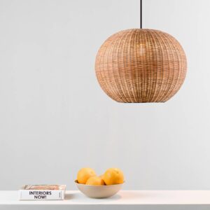 Svítidlo FARO BARCELONA ratan/černá ocel/ratan