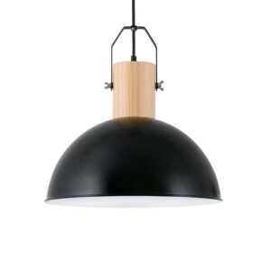 Svítidlo FARO BARCELONA černá/světlé dřevo kov/dřevo