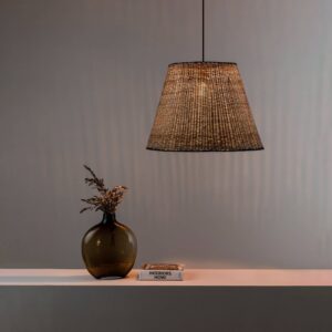 Svítidlo FARO BARCELONA černá/ratan ocel/ratan