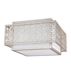 Svítidlo FEISS stříbrná/bílá kov/plátno