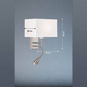 Svítidlo FISCHER & HONSEL matný nikl/bílá kov/látka