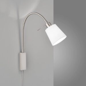 Svítidlo FISCHER & HONSEL matný nikl/bílá kov/chintz