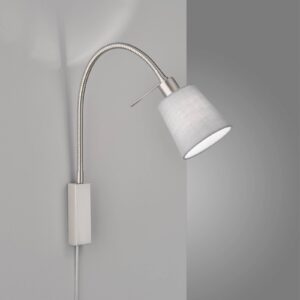 Svítidlo FISCHER & HONSEL matný nikl/šedá kov/chintz