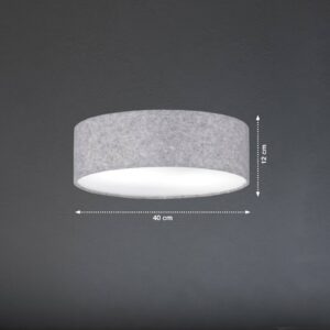 Svítidlo FISCHER & HONSEL šedá/bílá plsť/plast