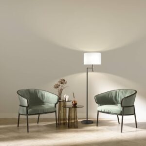 Svítidlo FISCHER & HONSEL černá/bílá kov/lněné plátno/PVC