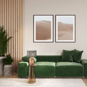 Svítidlo FISCHER & HONSEL tmavé dřevo/šedá kov/plátno