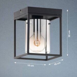 Svítidlo FISCHER & HONSEL písková černá/kouřově šedá/čirá kov/sklo