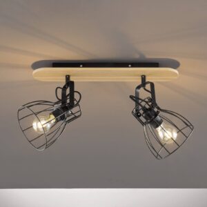 Svítidlo FISCHER & HONSEL černá matná/buk kov