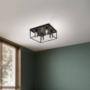 Svítidlo FISCHER & HONSEL písková černá/kouřově šedá/čirá kov/sklo