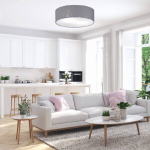 Svítidlo FISCHER & HONSEL šedá/bílá textil/akryl