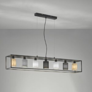 Svítidlo FISCHER & HONSEL písková černá/bílá/písková/světle šedá/černá kov/lněné plátno/PVC