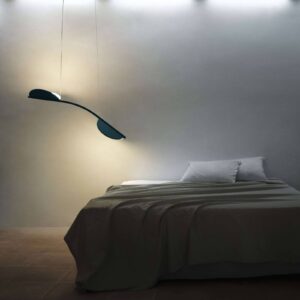 Svítidlo FLOS modrá metalická hliník