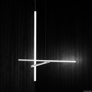 Svítidlo FLOS argent moon hliník/opál-platina-silikon