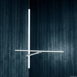 Svítidlo FLOS argent moon hliník/opál-platina-silikon