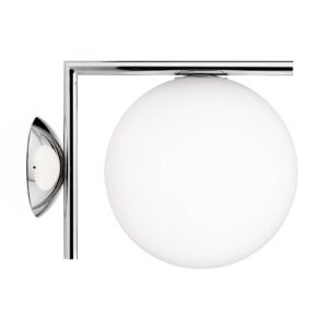 Svítidlo FLOS opálová bílá/chrom ocel/sklo