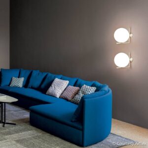 Svítidlo FLOS opálová bílá/chrom ocel/sklo