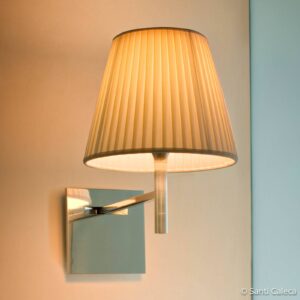 Svítidlo FLOS chrom/béžová textilie/polykarbonát/hliník