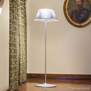 Svítidlo FLOS stříbrnošedá/čirá ocel/hliník/sklo