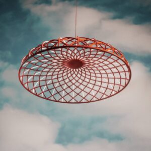 Svítidlo FLOS červená recyklovaný plast/hliník