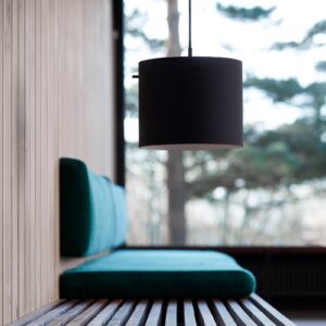 Svítidlo FRANDSEN černá/matná černá ocel/tkanina