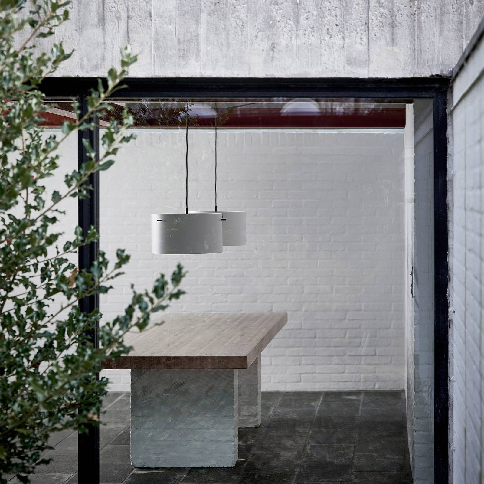 FRANDSEN FM1954 Závěsné svítidlo Ø 41 cm bílé matné, Obývací pokoj / jídelna, ocel, tkanina, E27, 15W, K: 23cm - Image 4