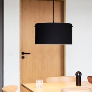 Svítidlo FRANDSEN černá/matná černá ocel/tkanina