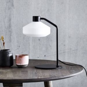 Svítidlo FRANDSEN černý/bílý opálový kov/sklo