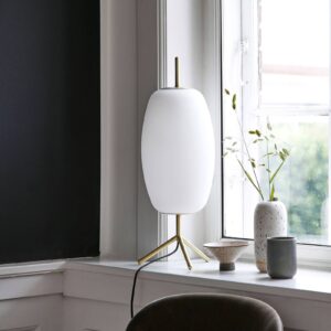 Svítidlo FRANDSEN bílá opálová/mosaz starožitná sklo/kov