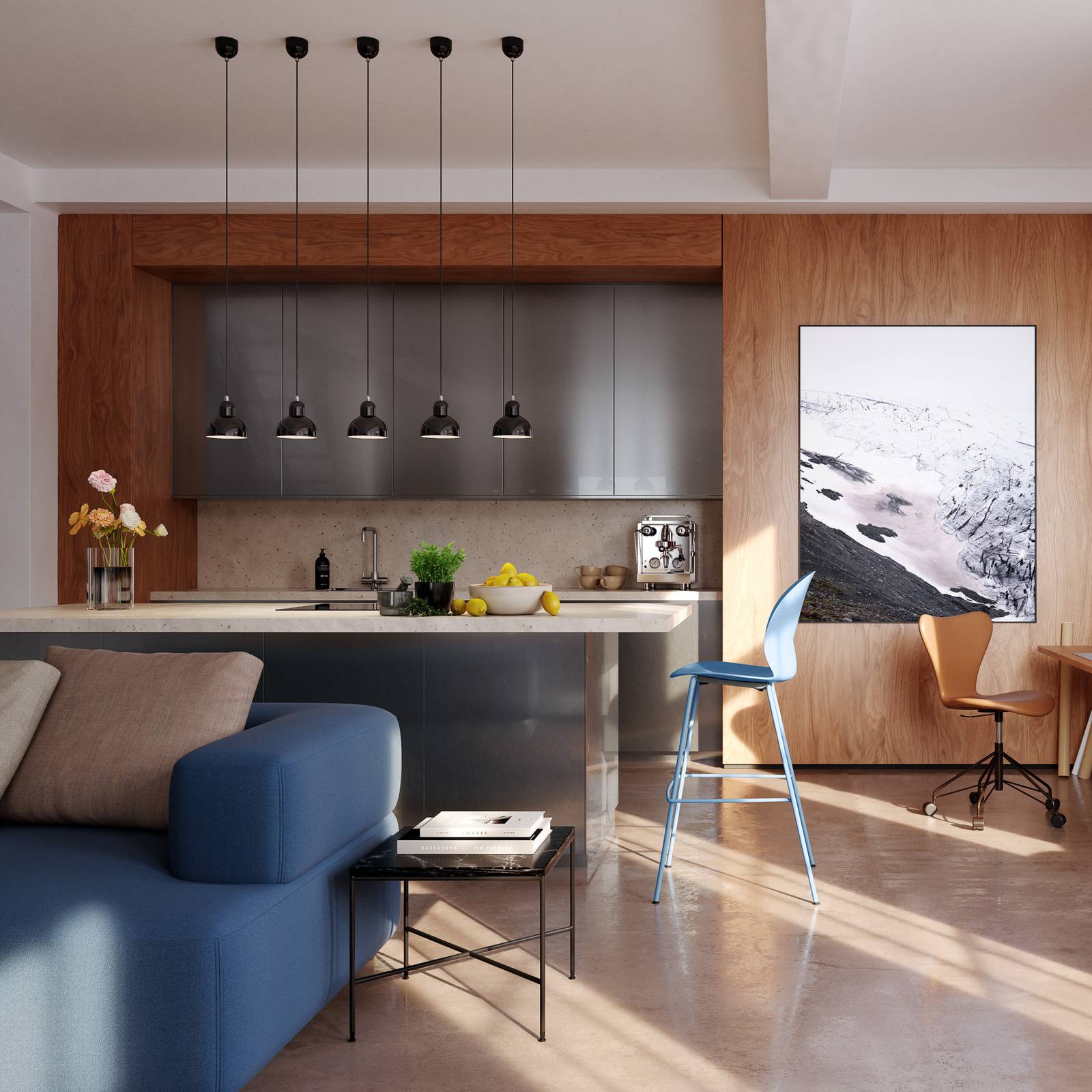 FRITZ HANSEN Kaiser Idell 6722-P Lesklá černá, Obývací pokoj / jídelna, Ocel, pochromovaná mosaz, E27, 40W, K: 15.5cm - Image 3