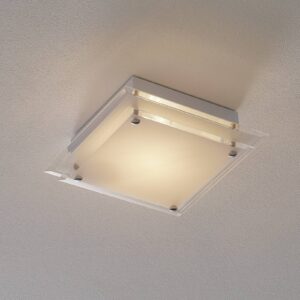 Svítidlo Fabas Luce stříbrná/bílá satinovaná kov/sklo