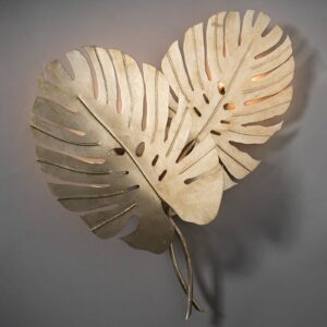 Svítidlo Ferro Luce lístkové stříbro železo