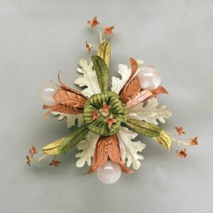 Svítidlo Ferro Luce zelená/růžová/krémová kov