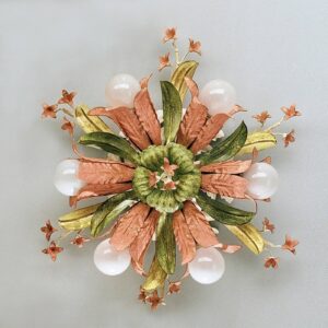 Svítidlo Ferro Luce zelená/růžová/krémová kov