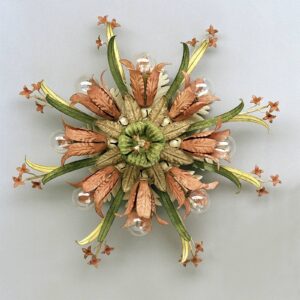 Svítidlo Ferro Luce zelená/růžová/béžová kov